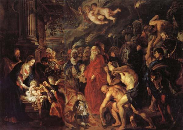 Peter Paul Rubens The Adoration of the Magi 1608 and 1628-1629 Sweden oil painting art